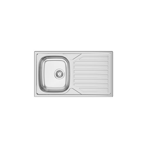 Einbeckenspüle - OKIO LINE 86 - RODI HOME – kitchen sinks and accessories - mit Abtropffläche / Edelstahl / polierter Edelstahl