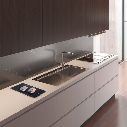 Einbeckenspüle - XERON 105 - RODI HOME – kitchen sinks and accessories - mit Abtropffläche / gebürsteter Edelstahl / einbaufähig