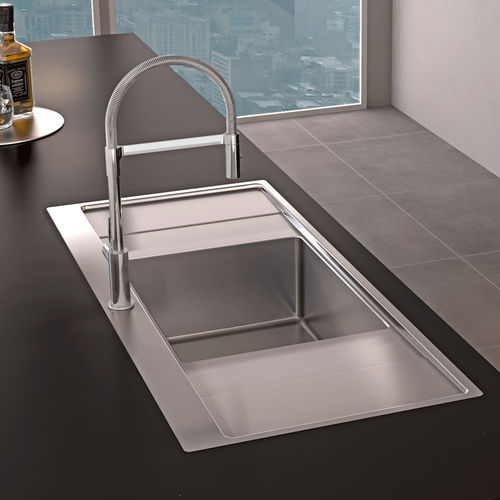 Einbeckenspüle - XERON B 50 - RODI HOME – kitchen sinks and accessories - mit Abtropffläche / gebürsteter Edelstahl / einbaufähig