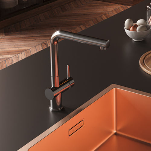Aufsatz-Einhebelmischer - LINE MN 807 - RODI HOME – kitchen sinks and accessories - Edelstahl / für Küche / 1-Loch