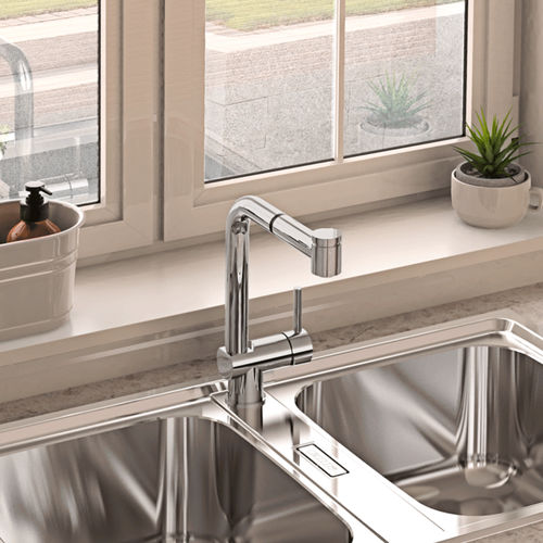 Aufsatz-Einhebelmischer - LINE MN 809 - RODI HOME – kitchen sinks and accessories - Edelstahl / für Küche / 1-Loch