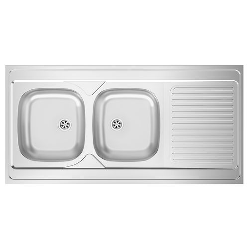 Doppelbeckenspüle - SIT ON 1200×600 BB - RODI HOME – kitchen sinks and accessories - mit Abtropffläche / Edelstahl / einbaufähig