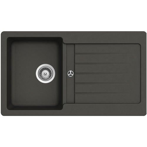 Einbeckenspüle - 86 ASPHALT - RODI HOME – kitchen sinks and accessories - mit Abtropffläche / Verbundwerkstoff / einbaufähig