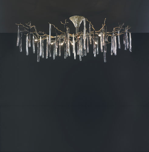 Klassische Deckenleuchte - DRIPSTONE S - Serip - Glas / Bronze / LED