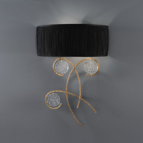 Moderne Wandleuchte - CROTCHET RIGHT - Serip - für den Innenraum / Bronze / Glas