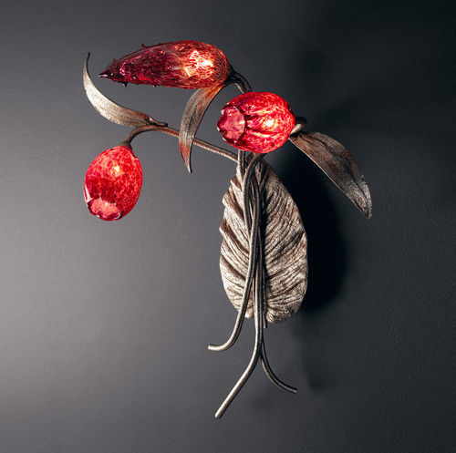 Klassische Wandleuchte - POSY LEFT - Serip - für den Innenraum / Bronze / Glas