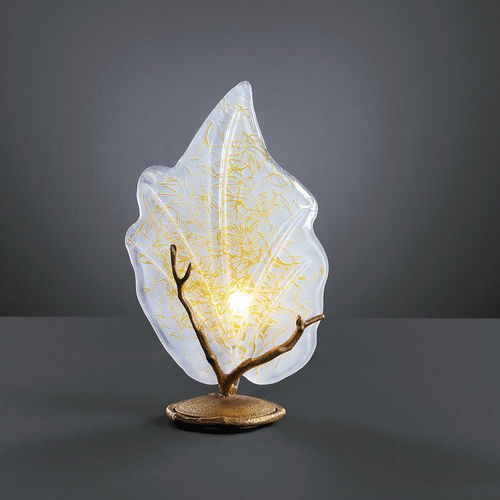 Tischlampe - HAMAMELIS - Serip - Bronze / Glas / klassisch