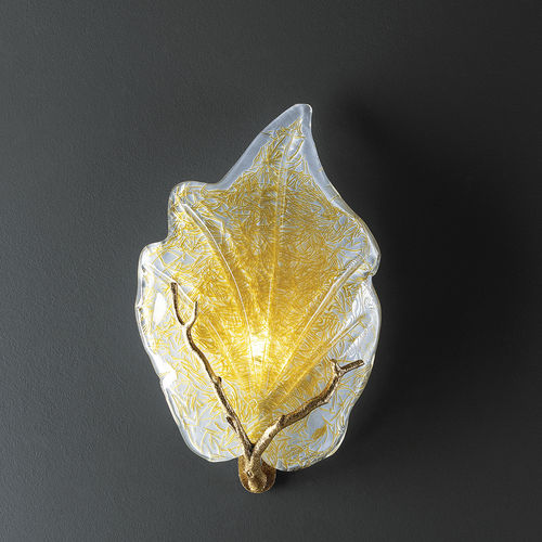 Klassische Wandleuchte - POPLAR M - Serip - für den Innenraum / Bronze / Glas