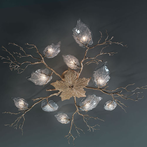 Klassische Deckenleuchte - MAGNOLIA - Serip - Glas / Bronze / LED