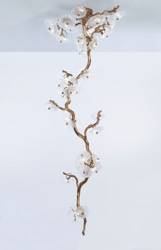 Moderner Kronleuchter - BONSAI L - Serip - Muranoglas / Bronze / für Gewerbegebrauch