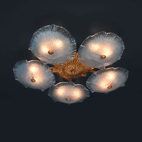 Klassische Deckenleuchte - SEED - Serip - Muranoglas / Bronze / LED