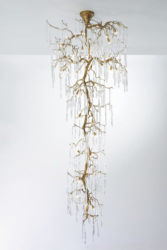 Klassischer Kronleuchter -  STALACTITE L - Serip - Glas / Bronze / Wasserfall