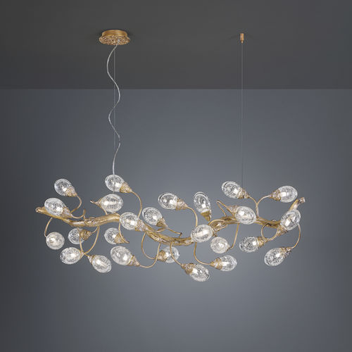 Hängelampe - HORIZONTAL BLOOM S - Serip - Bronze / Glas / originelles Design