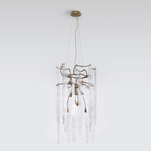 Hängelampe - STRAW SINGLE - Serip - Bronze / Kristall / modern