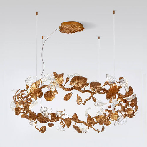 Moderner Kronleuchter - AUREA LARGE - Serip - Glas / Bronze / für Gewerbegebrauch