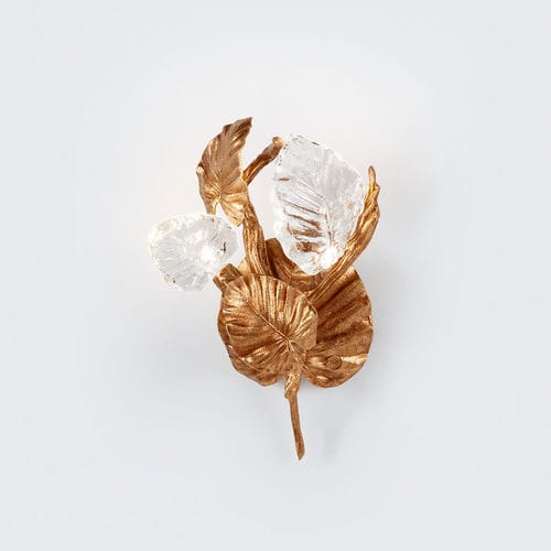 Moderne Wandleuchte - MAKOYANA SMALL - Serip - für den Innenraum / Bronze / Glas
