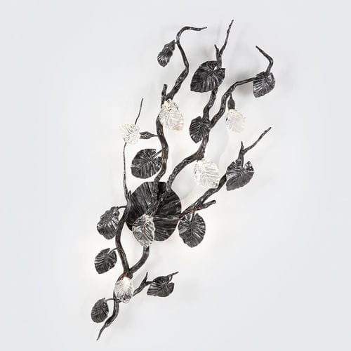 Moderne Wandleuchte - MAJESTICA SMALL - Serip - für den Innenraum / Bronze / Glas