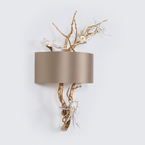 Moderne Wandleuchte - HEDERA LARGE - Serip - für den Innenraum / Bronze / Glas