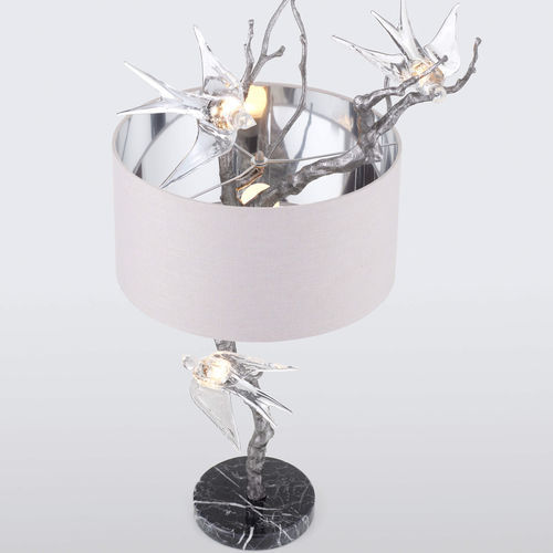 Tischlampe - PLIÉ LARGE - Serip - Bronze / Glas / Stoff