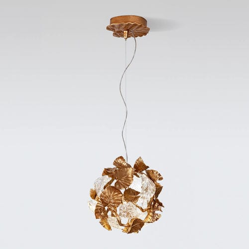 Hängelampe - Calathea Orbifolia Medium - Serip - Bronze / Glas / modern