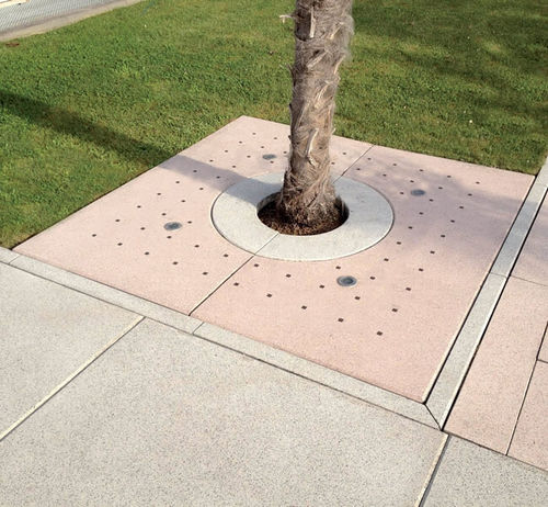Quadratisches Baumgitter - CIRCE® - QUARTZO DESIGN - Kunststein