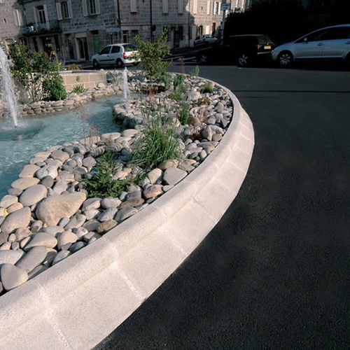 Radabweiser-Randstein - CITYPROTECT® - QUARTZO DESIGN - Kunststein / gebogen