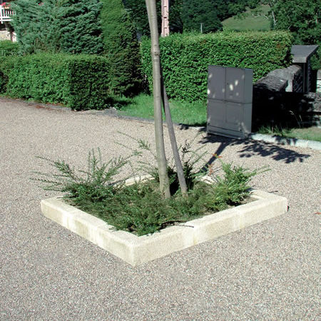 Baum-Randeinfassung - HEVEA® - QUARTZO DESIGN - Kunststein / quadratisch