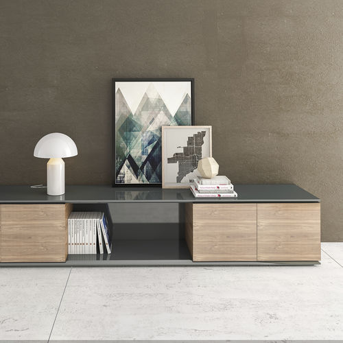 Modernes Sideboard - PRIME - SOTUBO - Holz / mit Schwingtür / mit Rollen