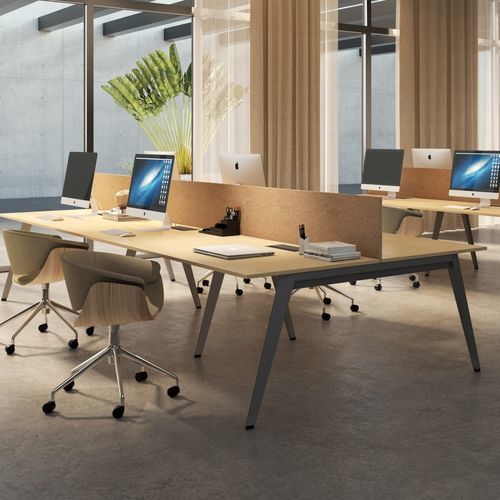 Bodenstehender Schreibtisch - TRIM - SOTUBO - für 6 bis 8 Personen / modern / Holz