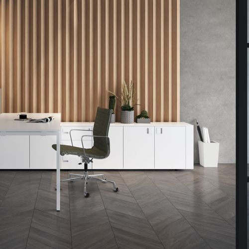Niedriger Aktenschrank - QUADRA - SOTUBO - hoch / Holz / mit Flügeltür