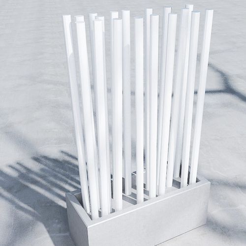 Zaun mit Stangen - BASIC : FEST 330 - SIT Urban Design - für öffentliche Bereiche / PVC / Beton