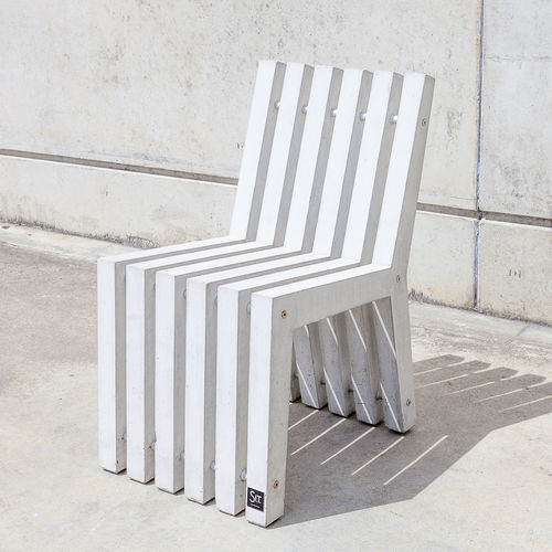 Moderner Gartenstuhl - MASTERPLAYER : 501 - SIT Urban Design - für Außenbereich / Faserbeton / für öffentliche Bereiche