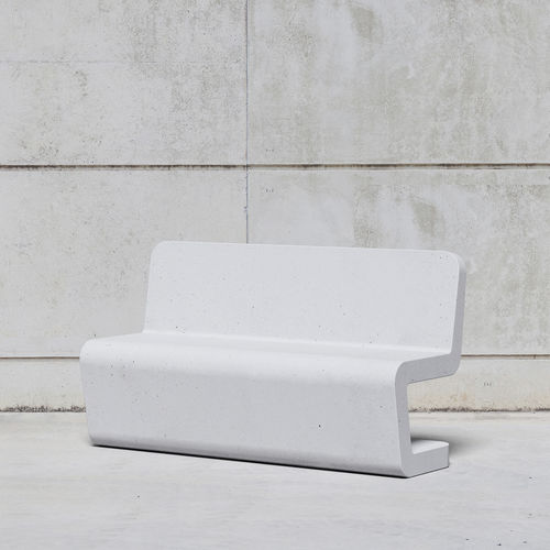 Bank für den öffentlichen Raum / minimalistisches Design - FLOW: 440 - SIT Urban Design - Beton / mit Rückenlehne / ohne Armlehnen