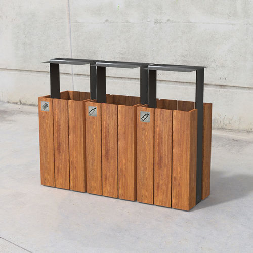 Park-Abfallbehälter - Wade 621C ECO - SIT Urban Design - System / Metall / Holz