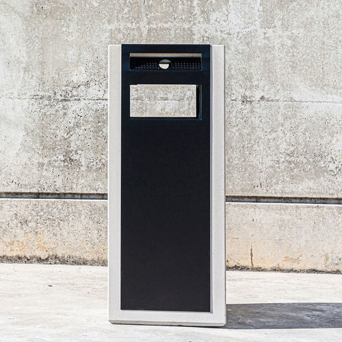 Park-Abfallbehälter - Q 341.C - SIT Urban Design - Metall / Beton / mit integriertem Aschenbecher