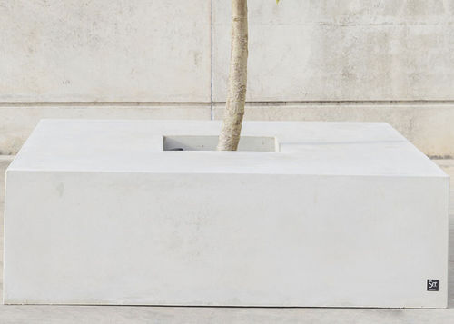 Moderne Bank für den öffentlichen Raum - Square 216 - SIT Urban Design - Glasfaser / ohne Rückenlehne / ohne Armlehnen