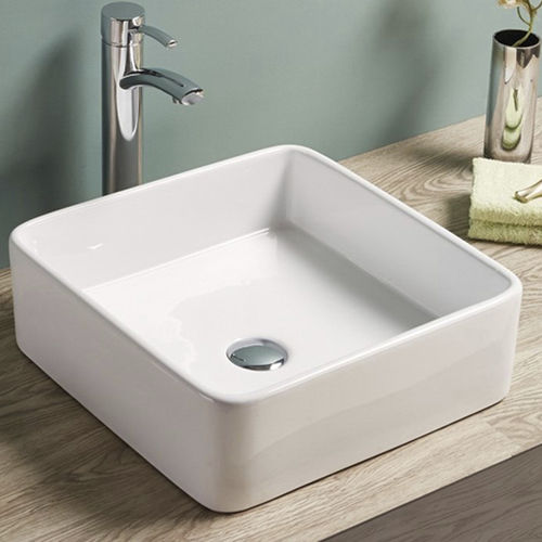Aufsatzwaschbecken - R7050D - RUBICER - Keramik / rechteckig / modern