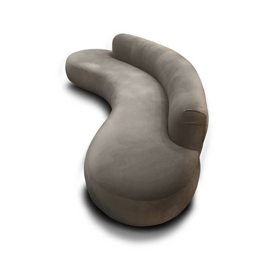 Ecksofa - SERPENTE - D3CO - halbrund / modern / Samt
