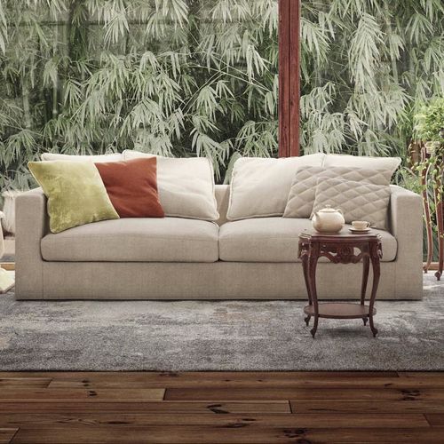 Modernes Sofa - RAFAEL LARGE - D3CO - Samt / Baumwolle / Leinen