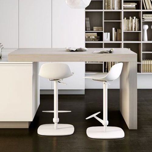 Moderner Barhocker - PURE LOOP MINI UPDOWN - Infiniti - Leder / Sperrholz / Polypropylen