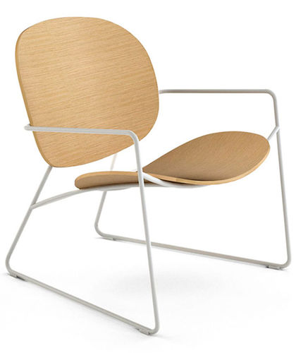 Moderner Sessel - TONDINA LOUNGE - Infiniti - Sperrholz / Stahl / beige