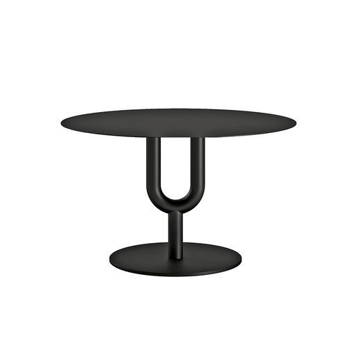 Moderner Couchtisch - DIAPASON - Infiniti - Stahl / Laminat / rund