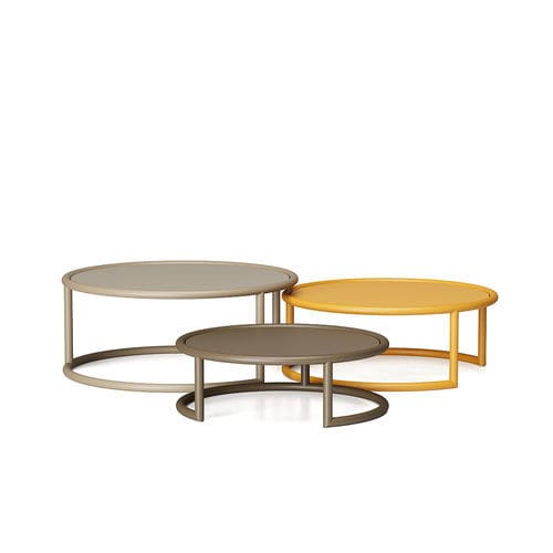 Satztisch / minimalistisches Design - RIM - Infiniti - Metall / HPL / rund
