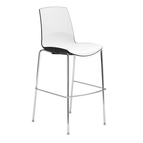 Moderner Hocker - NOW - Infiniti - Polypropylen / Gestell aus Stahl / mit Fußstütze