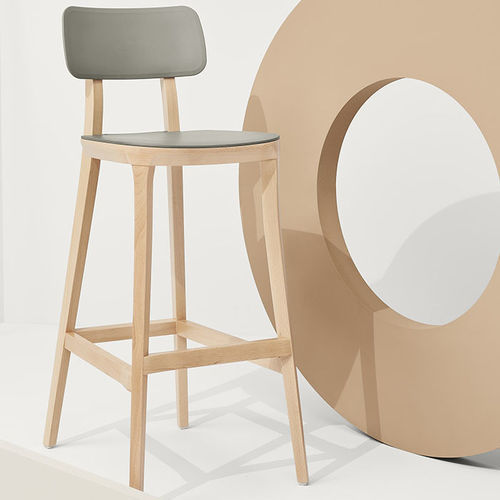 Moderner Hocker - PORTA VENEZIA - Infiniti - Holz / Polypropylen / Gestell aus Buche