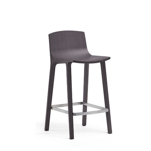 Hocker / skandinavischer Stil - SEAME - Infiniti - Eiche / aus lackiertem Stahl / Gestell aus bemaltem Stahl