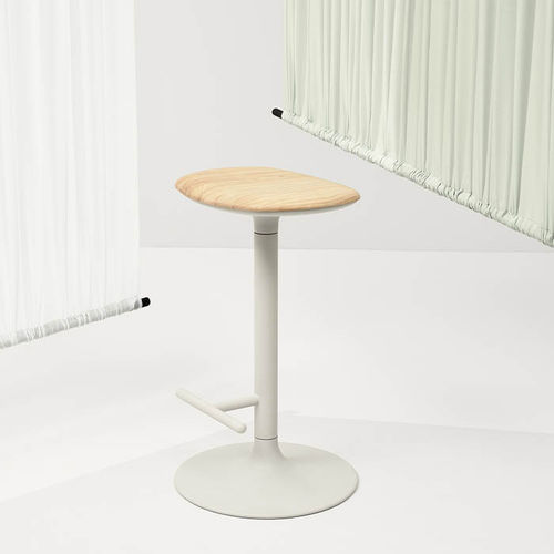 Moderner Hocker - FLINK - Infiniti - Stahl / Aluminium / mit Mittelfuß