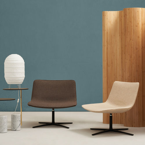 Moderner Sessel - Amelie Lounge - Quinti. - Stoff / Chrom / beige