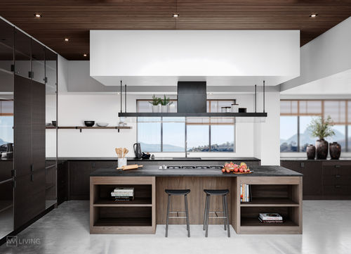 Moderne Küche - DEVON - AM LIVING - Holz / Modul / mit Griffen