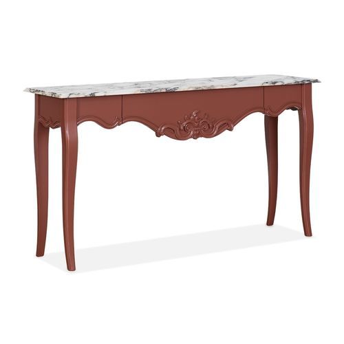 Barock-Konsolentisch - ABQCONO2LE.TM - AM LIVING - Marmor / Gestell aus Holz / rechteckig